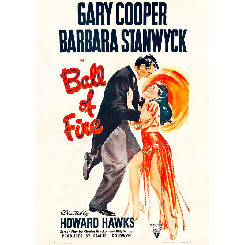 Ball of Fire 1941 Movie POSTER PRINT A5-A2 Hollywood Classic Romantic Comedy 40s Film Wall Art Decor.jpg