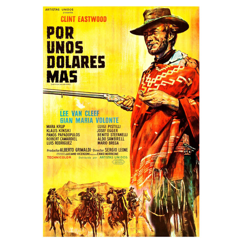 For a Few Dollars More 1965 Movie POSTER PRINT A5 A1 Classic Sergio Leone Western Film Cinema Wall Art Decor.jpg