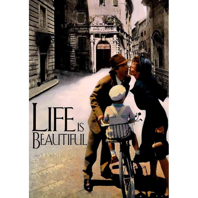 La Vita e Bella Movie POSTER PRINT A5 A2 Life is Beautiful Italian Classic Benigni WW2 Film Cinema Wall Art Decor.jpg