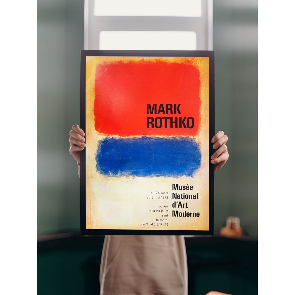 Mark Rothko 1972 Exhibition POSTER PRINT A5A2 Vintage Advert Paris Pompidou American Abstract Painter Wall Art Decor.jpg