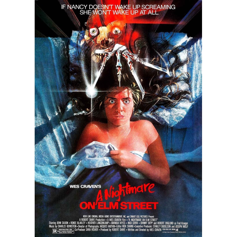 A Nightmare on Elm Street 1984 Movie POSTER PRINT A5 A1 Cult 80s Horror Film Wall Art Wes Craven Classic Cinema Decor.jpg