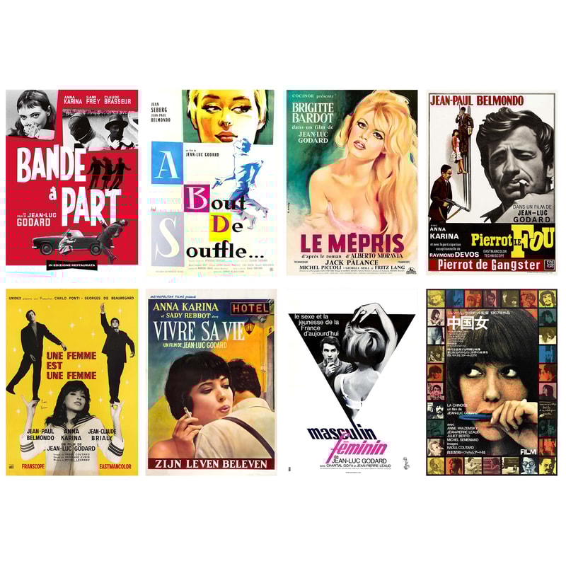 Goddard Director Collection Film POSTER PRINTS Fridge Magnet Gift Set A5-A3 French Movie Wall Art Vintage Cinema Decor.jpg