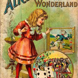 alice's adventures in wonderland poster print a5 a2 classic vintage book illustration wall art decor lewis carroll fanta