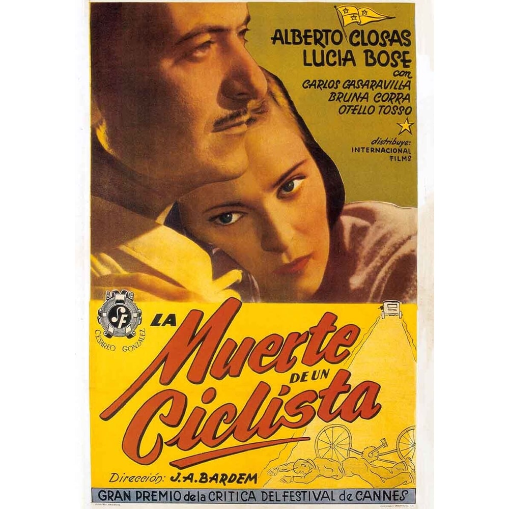 Death of a Cyclist 1955 Movie POSTER PRINT A5 A2 Vintage Spanish Thriller Cinema Film Wall Art Decor Muerte de un Ciclista.jpg