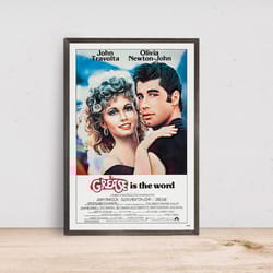 grease movie poster, room decor, home decor, art poster for gift