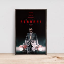 ferrari movie poster, room decor, home decor, art poster for gift