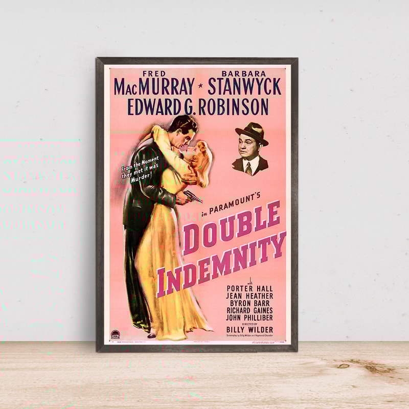 Double Indemnity Movie Poster, Room Decor, Home Decor, Art Poster for Gift.jpg
