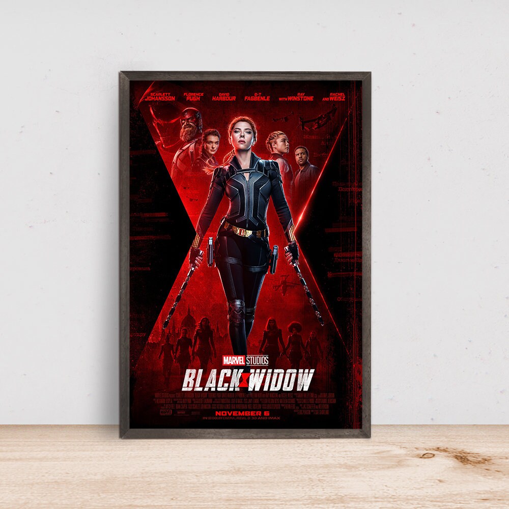 Black Widow Movie Poster 2021 Film - Room Decor Wall Art - Canvas Fabric Print - Poster Gift.jpg