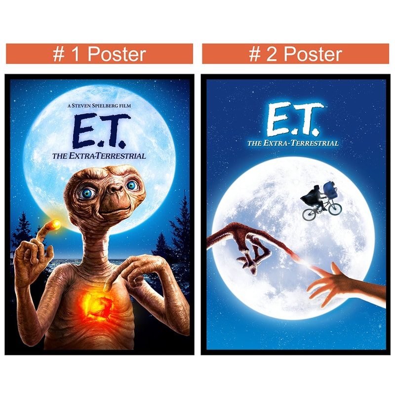 ET the Extra Terrestrial Movie Poster - Room Decor Wall Art - Canvas Fabric Print - Poster Gift.jpg