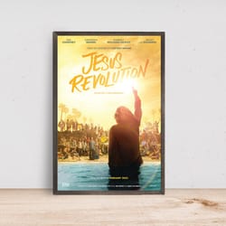 jesus revolution movie poster - 2023 film - room decor wall art - canvas fabric print - poster gift-1