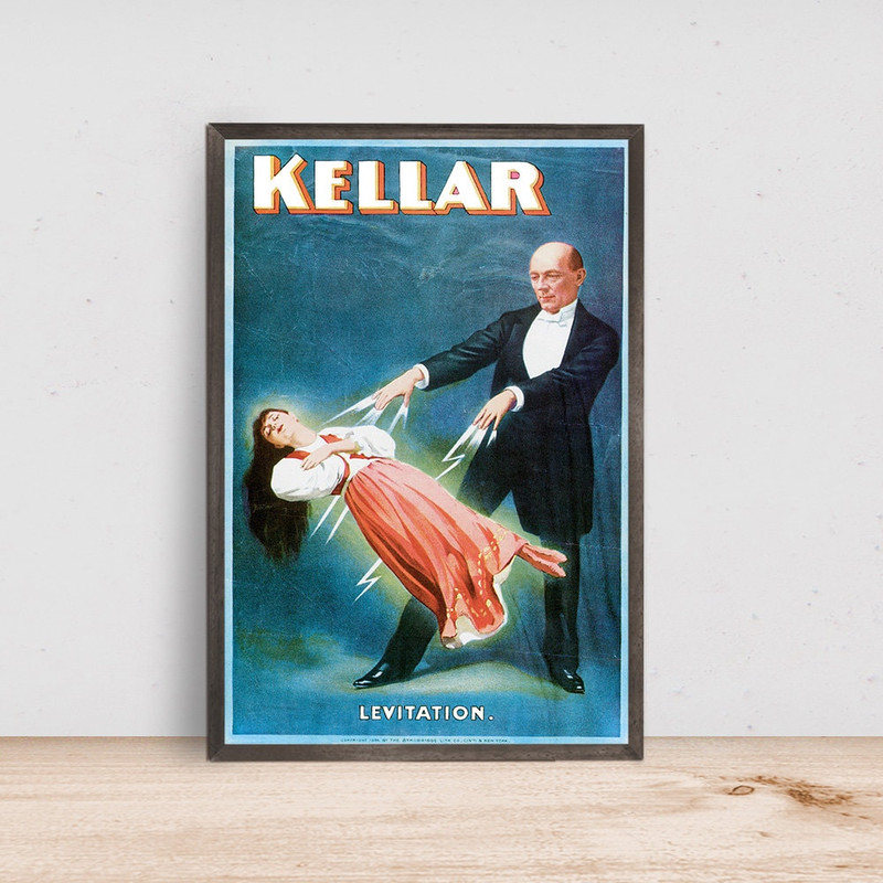 1897 Kellar the Magician Decapitation Illusion Vintage Style Magic Poster, Room Decor, Home Decor, Art Poster for Gift.jpg
