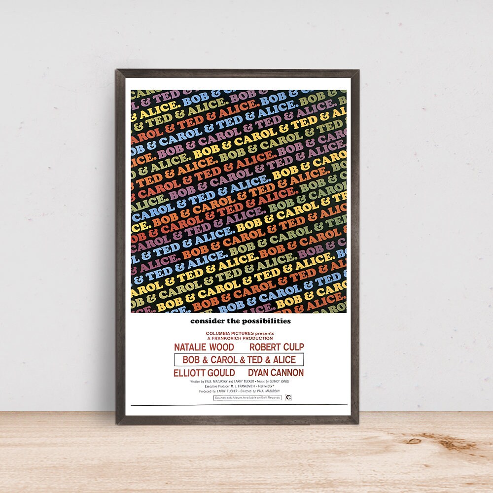 Bob Carol Ted & Alice (1969) Orig Movie Poster Horror- Room Decor Wall Art - Canvas Fabric Print - Poster Gift.jpg