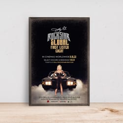 dolly parton rockstar global first listen event movie poster horror- room decor wall art - canvas fabric print - poster