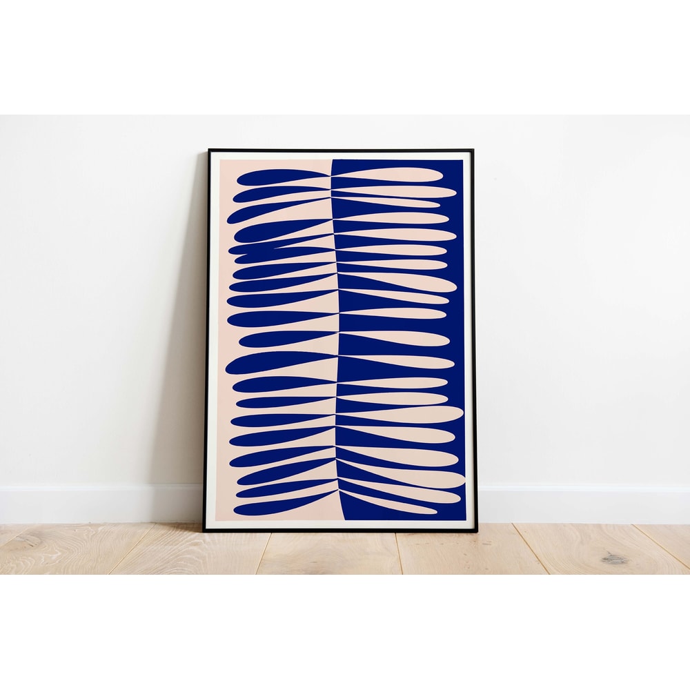 Minimalistic Botanical Art, Floral Prints, Living Room decor, Bohemian Painting, Blue Poster, Wall Art-2.jpg