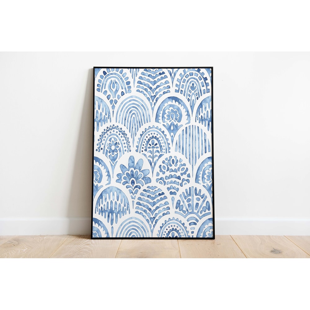 Moroccan Wall Art, Living Room Decor, Kitchen Wall Art, Printables, Instant Download, Blue Art Poster, Paintings.jpg