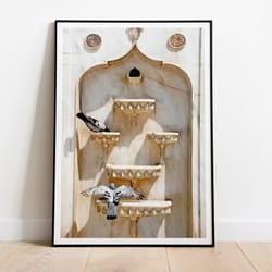 lndian bird painting, indian travel prints, printable, indian vintage painting, pigeon painting, poster, wall art