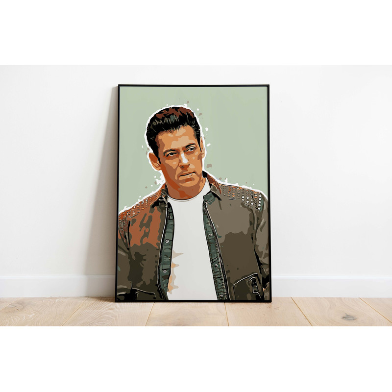 Salman Khan Poster, Bollywood Pop Art Decor, Digital Prints, Instant Download, Bollywood Art, Home Decor, Wall Art.jpg