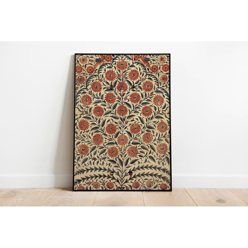 Vintage Indian Mughal Art, Floral Prints, Living Room decor,Printable,Indian Decor, Pichwai, Poster, Wall Art, Paintings.jpg