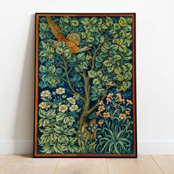 william morris vintage art poster, vintage floral tapestry, instant digital download, poster, wall art, forest paintings