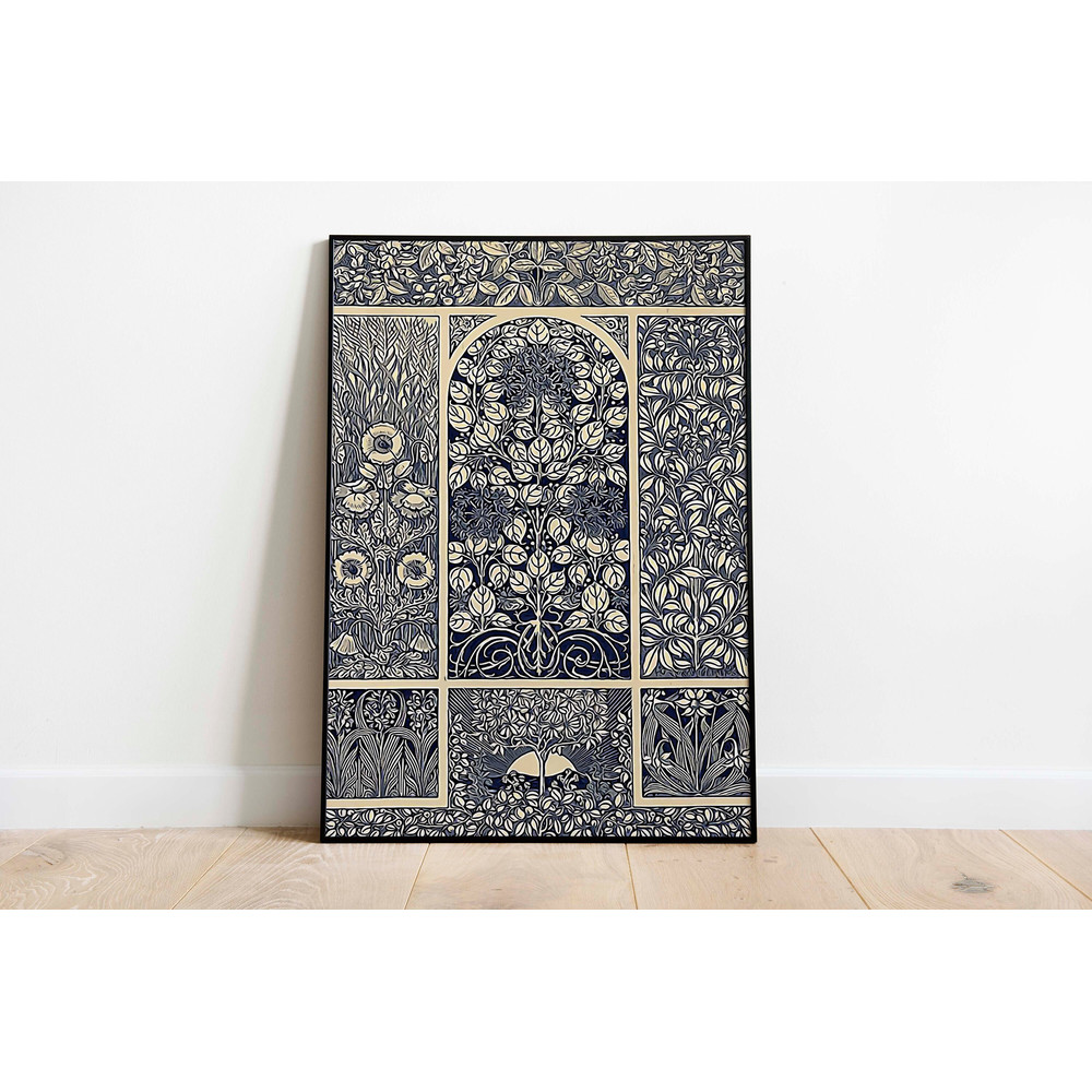 Vintage Indigo Print, Living Room decor, Printable, Antique Painting Digital Print, Blue Poster, Wall Art, High Quality Print.jpg