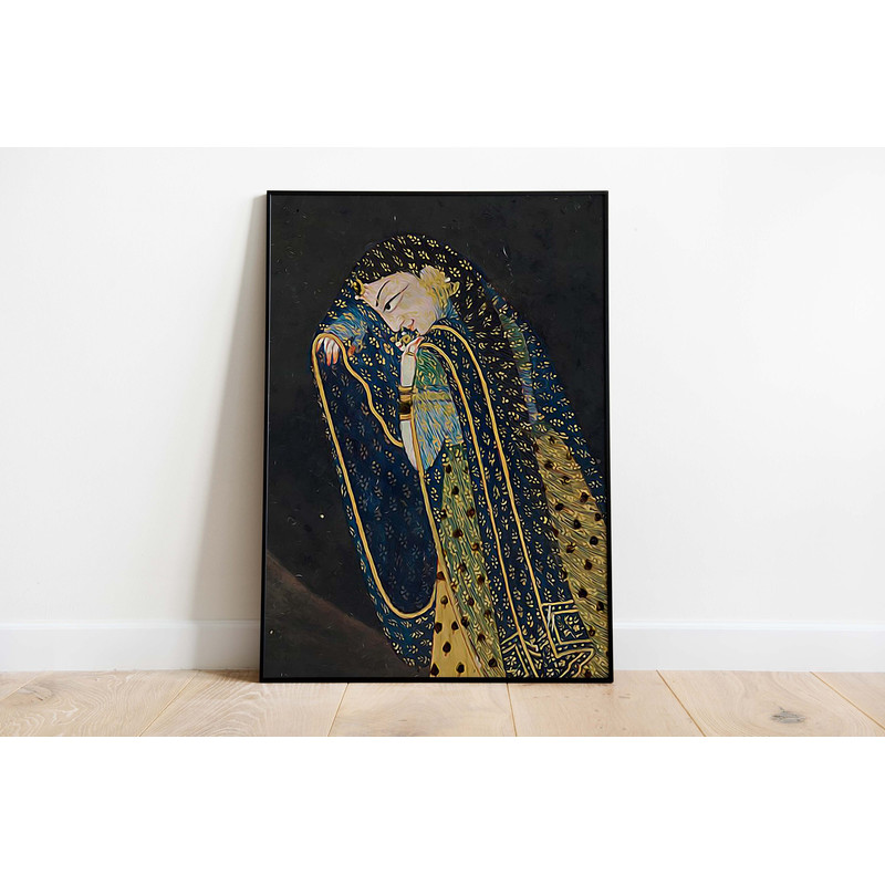 Vintage Princess Painting, Indian Vintage Wall Art Poster, Home Decor, Mughal Miniature Paintings, Instant Download, Painting.jpg