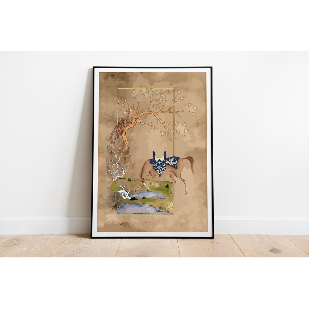 Persian Wall Art, Living Room Decor, Middle Eastern Historic Painting, Printables, Vintage Poster, Poster, Wall Art, Paintings.jpg