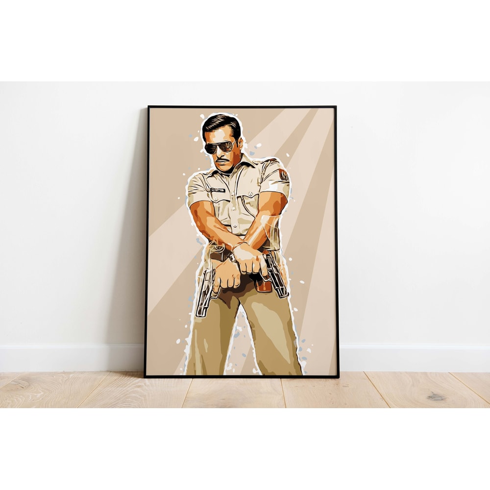 Salman Khan Poster, Bollywood Movie Dabangg Pop Art Decor, Digital Prints, Instant Download, Bollywood Art, Home Decor, Wall Art.jpg