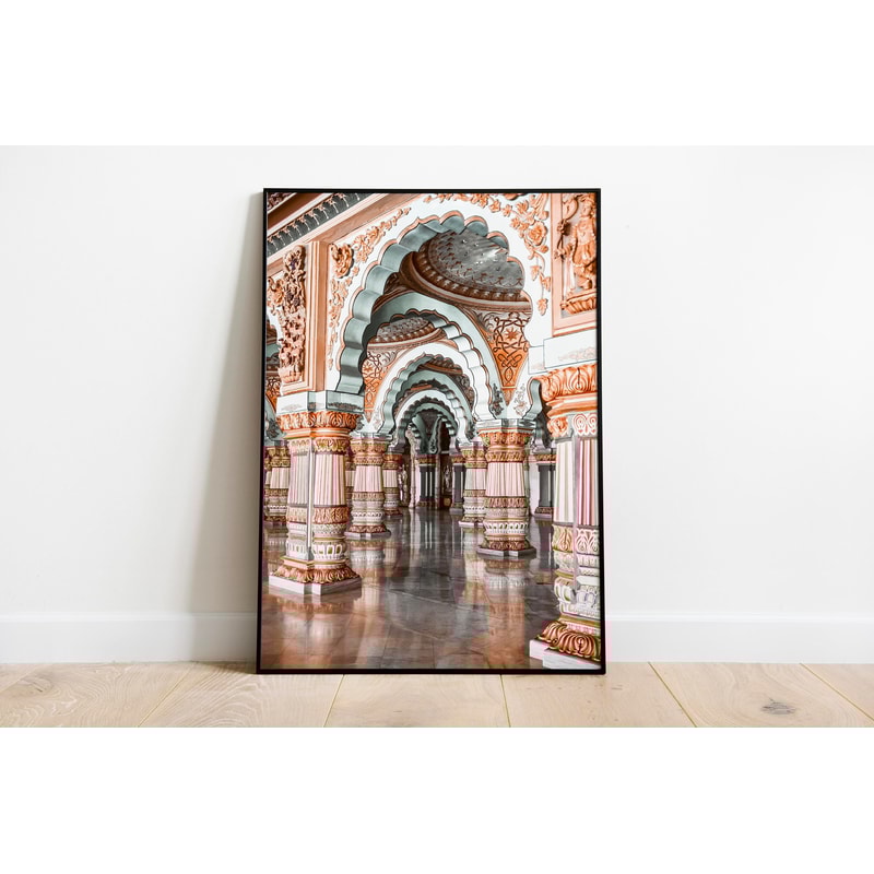 Mysore Palace Poster, Neutral Indian Palace Print, Karnataka Palace, Living Room Decor, Digital Download Poster, India Travel Decor.jpg
