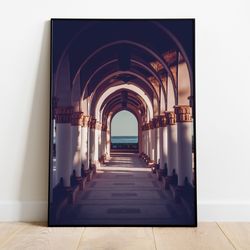 vintage egyptian city print, instant digital download, historic egypt wall art, cairo painting, vintage decor, egypt tra