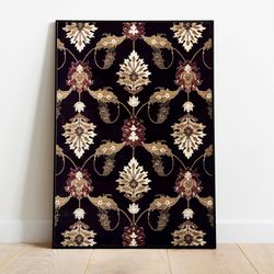 vintage wallpaper print wall art, abstract poster, printables, living room wall decor, instant download, poster, wall ar