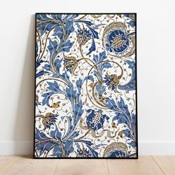 william morris vintage art poster, floral wallpaper print, instant digital download, botanical painting, poster, wall ar