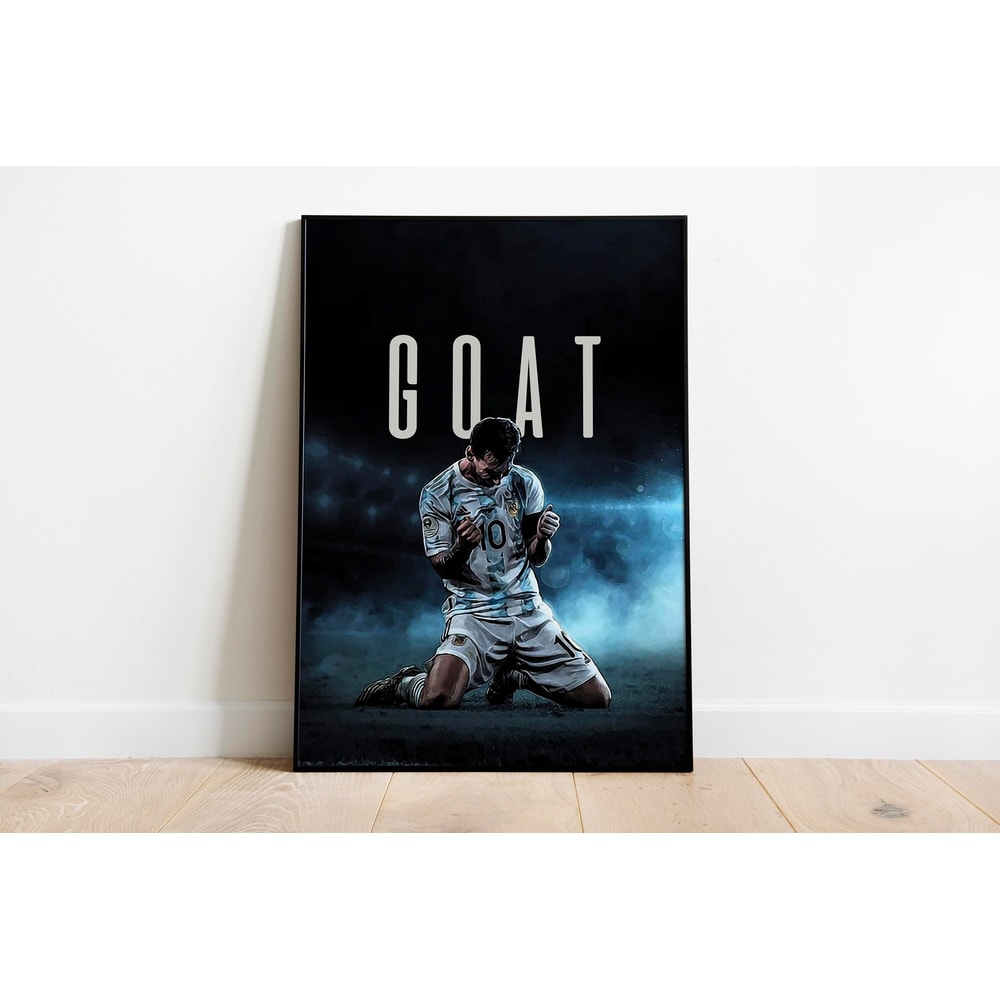 Lionel Messi GOAT, Argentina, World Cup Qatar 2022, Digital Print, Wall Art Decor, Home Decor, Wall Art, Sports Poster, Gifts for him.jpg