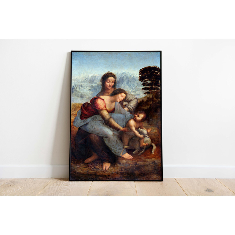 Leonardo Da Vinci's The Virgin and Child with Saint Anne, Famous Paintings, Vintage Art Poster, Classic Print, Home Decor, Woman Fine Art.jpg