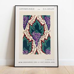 vintage art print, flower market, art nouveau poster,printable wall art, digital art print, instant digital download, wa