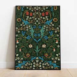 william morris vintage art poster, tree of life, floral print, wall decor, housewarming gift, floral , tulips, poster, w