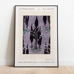 vintage art print, flower market, art nouveau poster,printable wall art, digital art print, instant digital download, wa