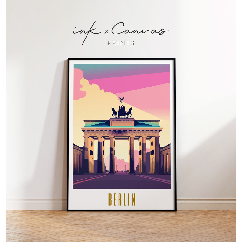 Berlin Travel Poster Germany Travel Prints Maximal Decor Mid Century Modern Wall Art Berlin Prints Vibrant Wall Art Trendy Digital Download.jpg