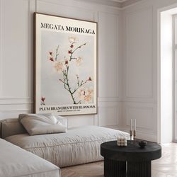 japanese wall art print, megata morikaga beige japandi dcor, mountain wall art, landscape wall art poster print, orienta