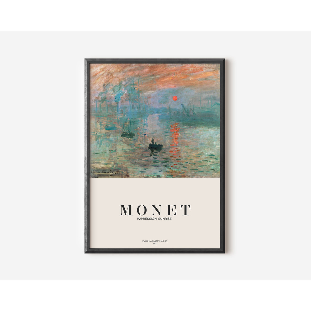 Claude Monet Exhibition Poster, Famous Gallery Wall Art Print, Painting Art Print Floral Wall Print, Garden, Scenery Nature Living Room Art.jpg