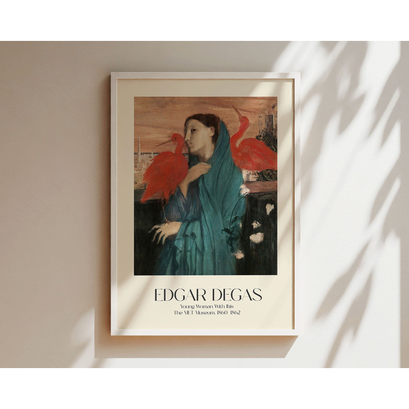 Edgar Degas Exhibition Wall Art Print, Woman With Ibis Poster, Minimalist Vintage Poster, Cultural Wall Art, Iconic Gallery Wall Home Decor.jpg