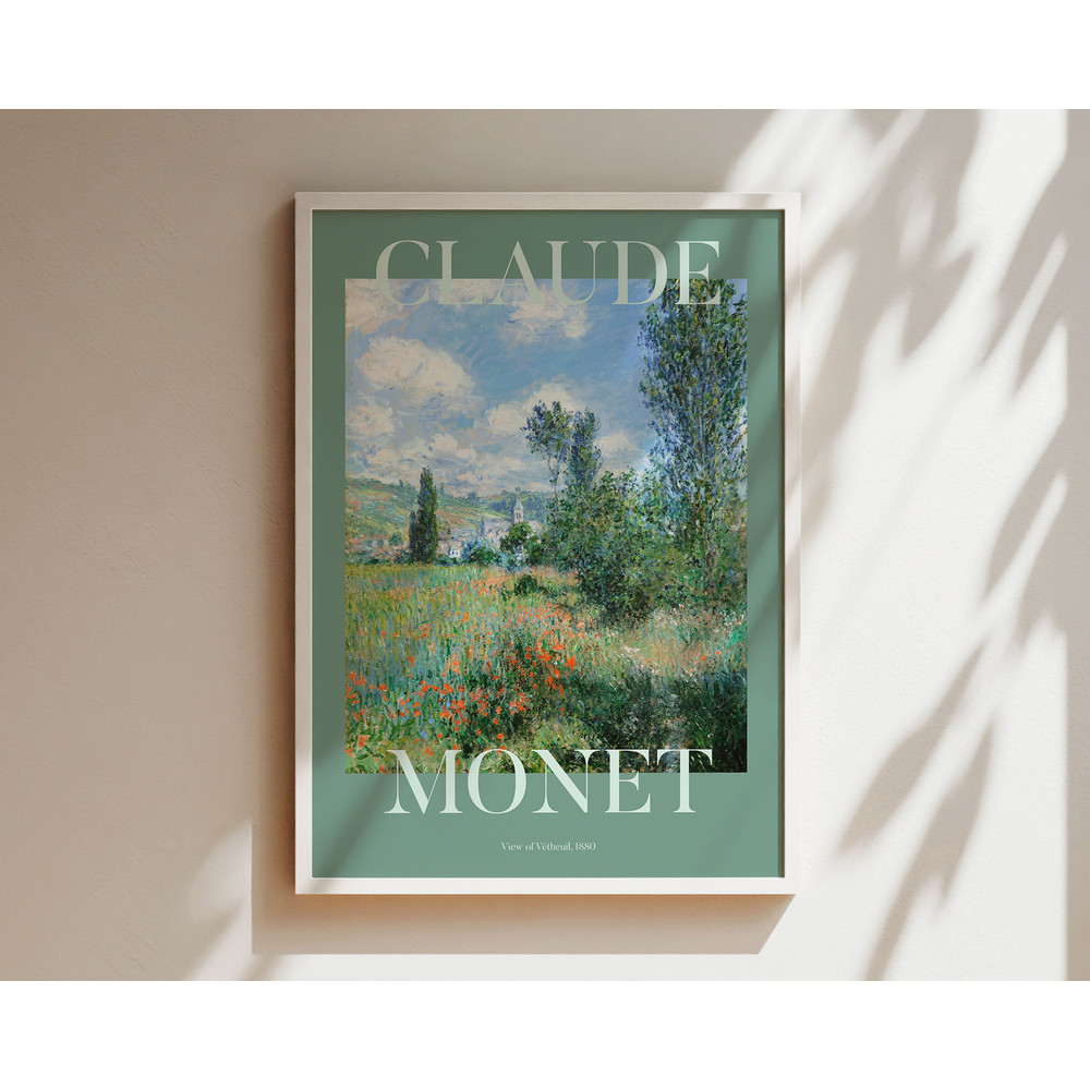 Claude Monet Landscape Print, Blue And Green Wall Art Poster, Colourful Green Modern Impressionism Painting, Popular Famous Artist Art Print.jpg