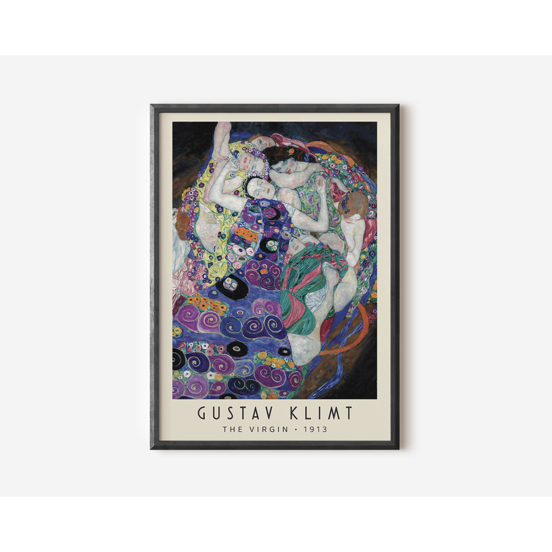 Gustav Klimt Exhibition Poster, Famous Klimt Gallery Wall Art Print, The Kiss Print, Museum Poster, Living Room Art, Ideal Home Decor Gift-1.jpg