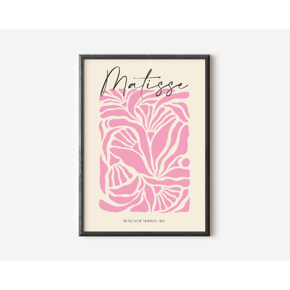 Henri Matisse Exhibition Poster, Famous Gallery Wall Art Print, Pink Beige Boho Art Print,Wall Decor, Garden, Scenery Nature Living Room Art.jpg