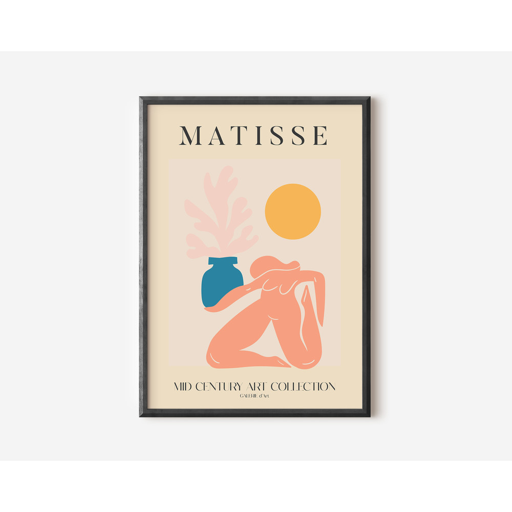 Henri Matisse Exhibition Poster, Famous Gallery Wall Art Print, Sage Green Beige Boho Art Print, Wall Decor, Garden, Bedroom Living Room Art-2.jpg