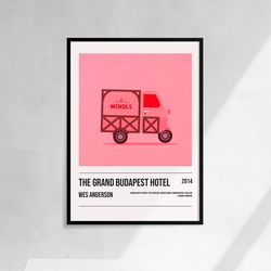 the grand budapest hotel - movie poster minimalist print art