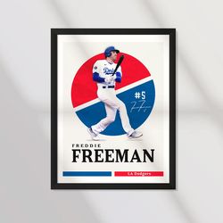 sport design - freddie freeman, la dodgers, minimalist baseball design