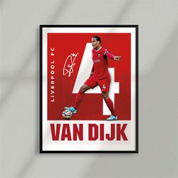 sport design - virgil van dijk, nederland, liverpool - poster - t shirt - svg png