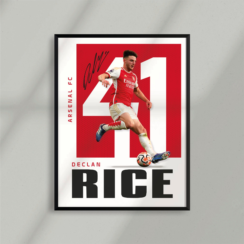 Sport Design - Declan Rice, Arsenal FC, England, Soccer - Poster - Digital Download.jpg