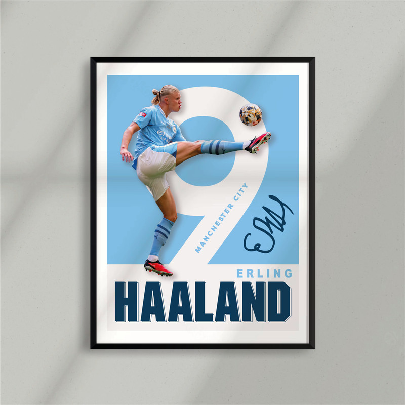 Sport Design - Erling Haaland, Norway, Manchester City - Poster - T shirt - SVG PNG.jpg