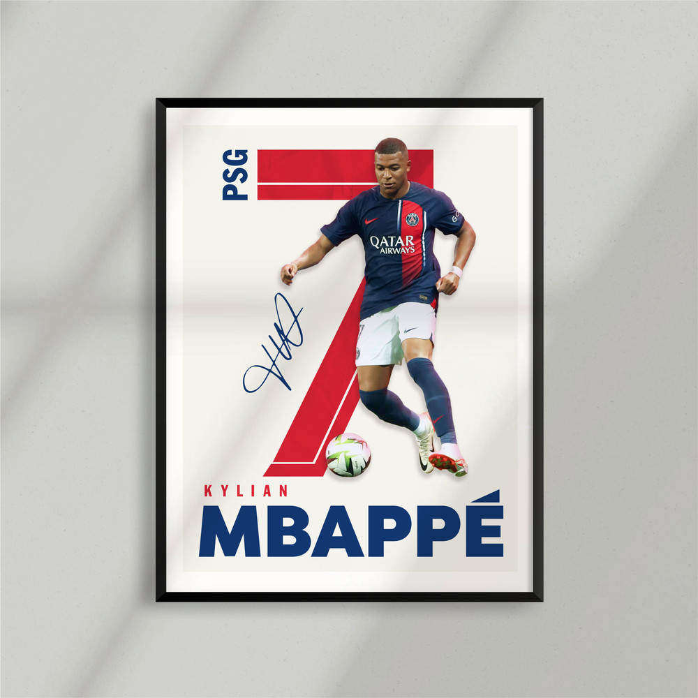 Sport Design - Kylian Mbappé, PSG, France, Les Bleus, Paris - Poster - Minimalist Art.jpg